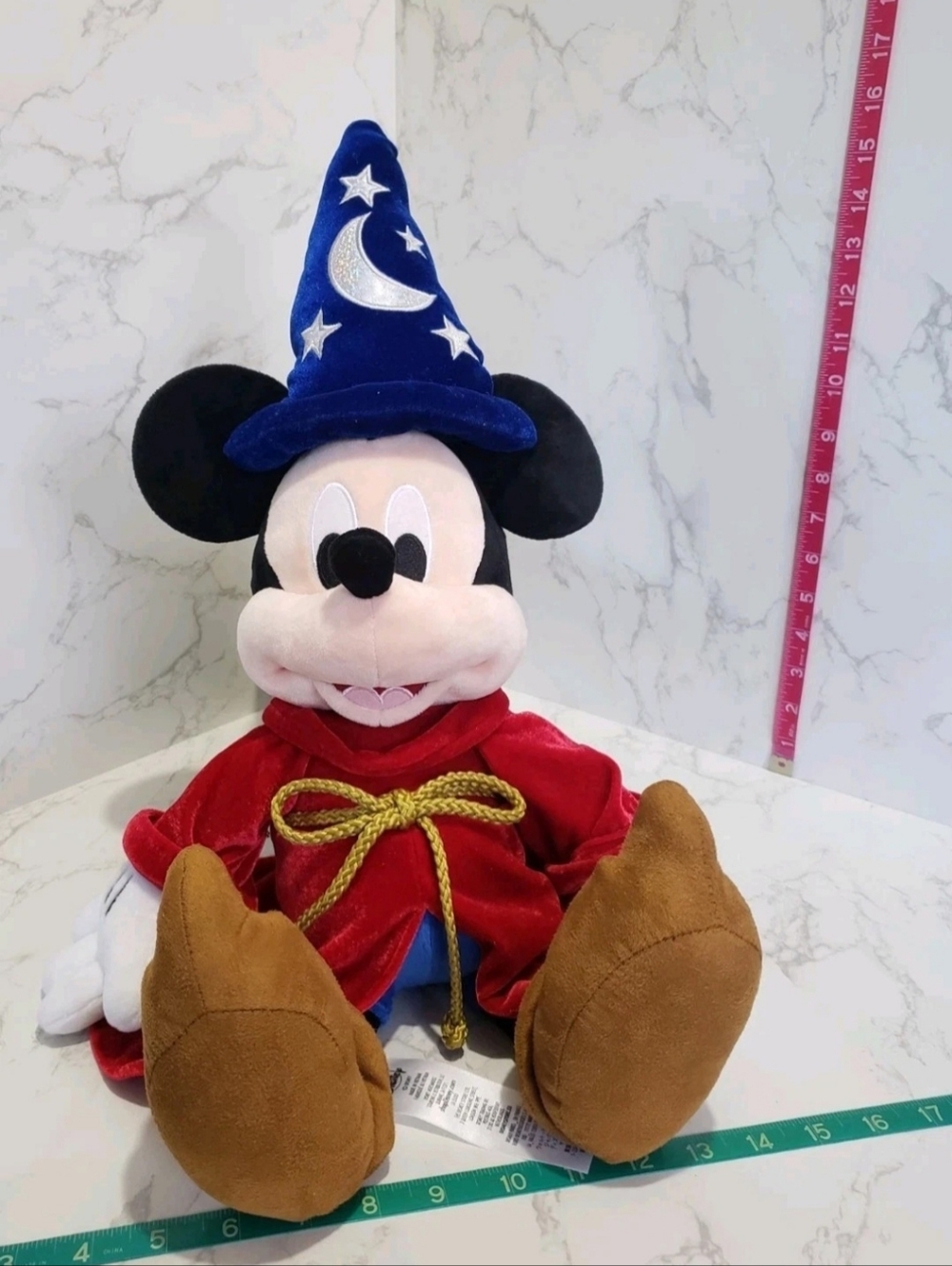 Disney Store Sorcerer Mickey Mouse Plush 22” Fantasia Wizard Large Vintage Rare